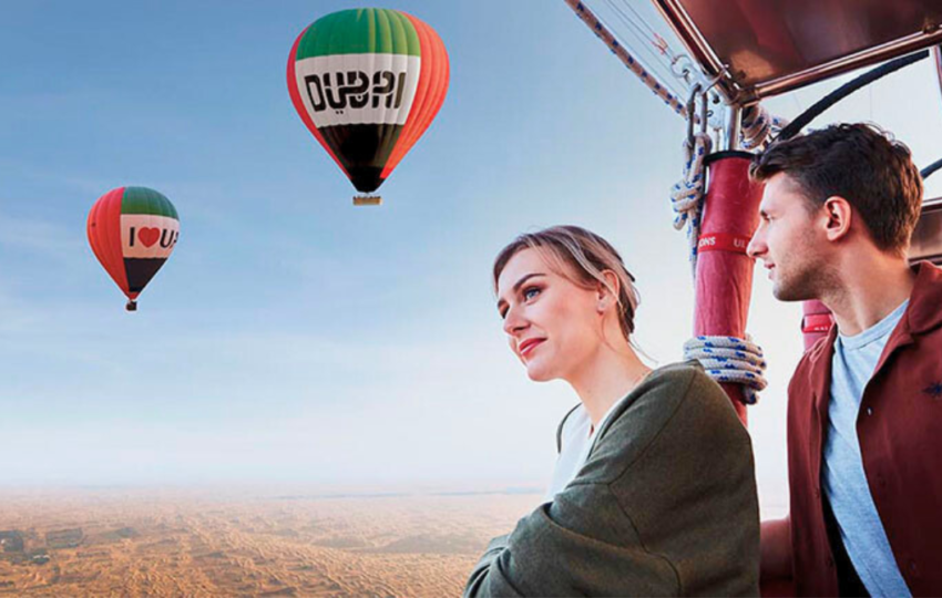 Exotic Sunrise with Balloon